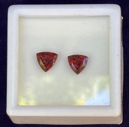Two Tanga Garnet Cut Gemstones