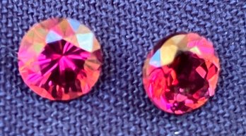 Two Pairs Of Rhodolite Garnet
