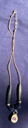 Amethyst & Antler Necklace 10 Inches Long