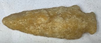 One Large Quartz Spearpoint From Archaic/Woodland Period