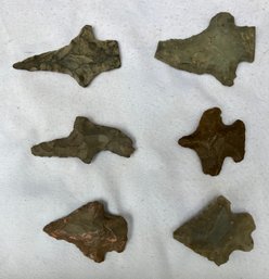Six Projectile Points And/Or Hand Drills From The Archaic Period