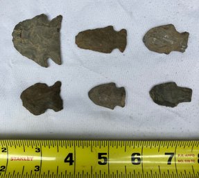 Six Flint And Chirt Scrapers
