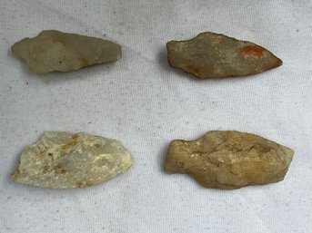 Quartz Projectile Points And Blade