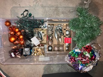 Assortment Of Christmas Ornaments (Tote Not Included)