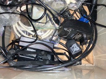 Assortment Of Chargers & Electronics Cords (Tote Not Included)