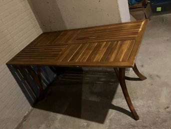 Nice Wooden Table With Metal Legs