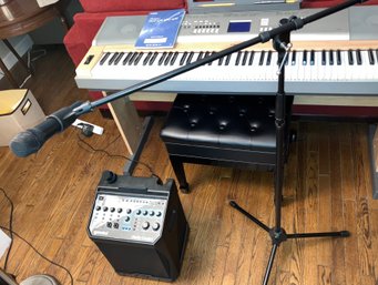 Gemini Party Caster Party Speaker With Microphones & Stand