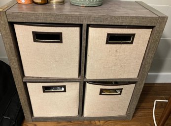 Storage Container With Four Baskets 26 X 26 X 12