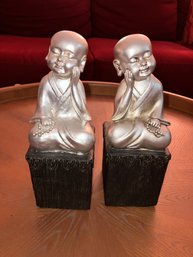 Pair Of Buddhist Style Bookends 9 X 3