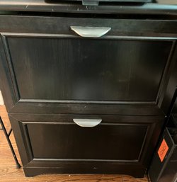 Black Two Drawer Cabinet 31 X 24 X 17
