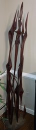 Tall Wooden Decorative Sculpture Art Piece 79 X 14