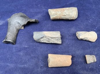 Woodland Period Clay And Ceramic Pipe Stems And Other Artifacts