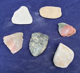 Assorted Blades, Grinding Stone And Jewelry Stone