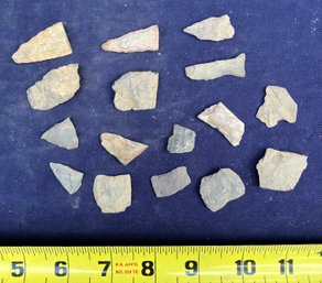 Assortment Of Fifteen Broken Or Repurposed Projectile Points