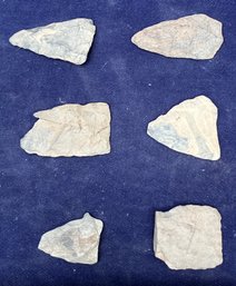 Six Broken Points Repurposed Into Tools Paleo-Indian/Archaic Period
