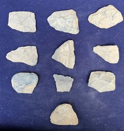 Assortment Of Ten Broken Projectile Points Paleo-Indian/Archaic Period