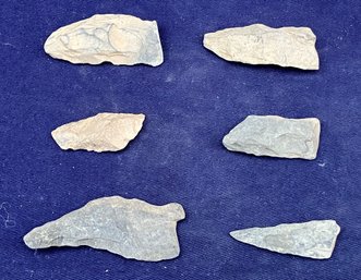 Assortment Od Six Paleo-Indian Knife Blades