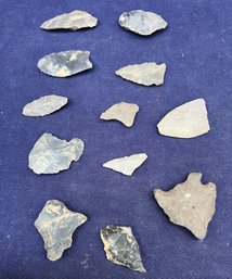 Assortment Of Twelve Tools From The Archaic/Woodland Period