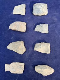 Assortment Of Eight Broken Projectile Points
