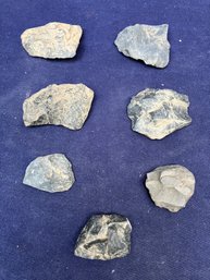 Assortment Of Seven Scrapers And/Or Blades From The Paleo-Indian/Archaic Period