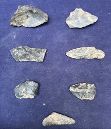 Assortment Of Seven Knife Blades From The Archaic Period
