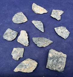 Assortment Of Eleven Cutting Tools And Scrapers From The Archaic/Woodland Period