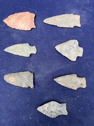 Assortment Of Seven Good Archaic/Woodland Projectile Points