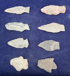 Assortment Of Eight Archaic Projectile Points