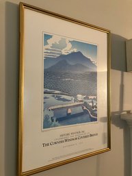 Large Framed Print Historic Cornish-Windsor Covered Bridge 26 X 20