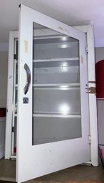 White Metal Cabinet With Glass Door 27 X 18 X 9