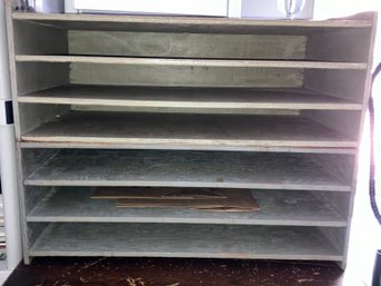 Grey Wooden Shelving Unit 24 X 31 X 16