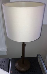 Brown Metal Lamp With Shade 21 X 6