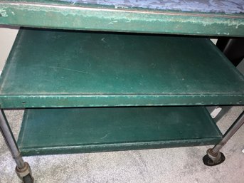 Metal Cart On Wheels 35 X 36
