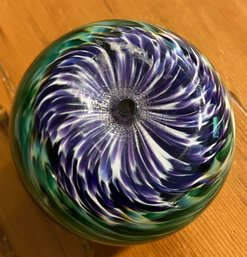 Vintage Art Glass Paperweight 2 X 3