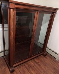 Empire Revival Mahogany Bookcase  60 Tall X 47 Wide X 19 Deep