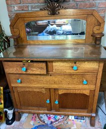 Antique Tiger Oak Buffet