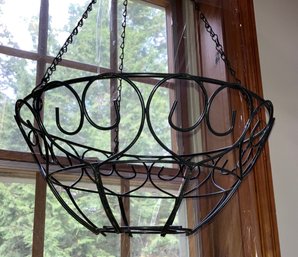 Pair Of Black Wire Hanging Baskets