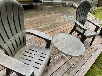 Two Patio Chairs & Table