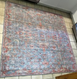 Nostalgia Collection Area Rug Antique Blue 5 3 Square