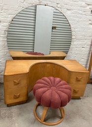Mid Century Modern Heywood Wakefield Rio Vanity Vanity With Mirror And Seat MCM