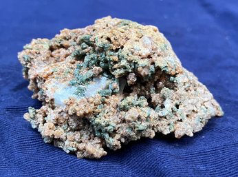 Nice Andradite Garnet On Hedenbergite Mineral With Calcite Specimen 2.3 Ounces