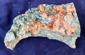 Nice Andradite Garnet On Hedenbergite Mineral Specimen 2.4 Ounces