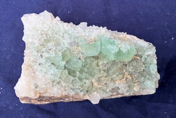 New Hampshire William Wise Mine Combination Fluorite & Quartz Crystal Specimen 7.8 Ounces