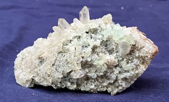 New Hampshire William Wise Mine Combination Fluorite & Quartz Crystal Specimen 3.4 Ounces
