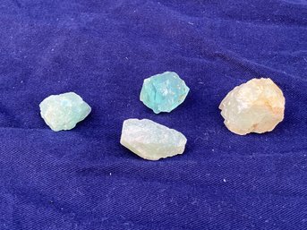 Lot Of Four New Hampshire William Wise Mine Fluorite Specimens Total Weight 1.5 Ounces