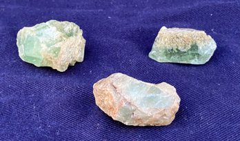 Lot If Three New Hampshire William Wise Mine Fluorite Specimens 1.2 Ounces Total Weight