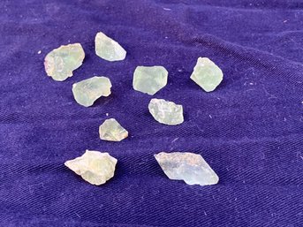 Lot Of Nine New Hampshire William Wise Mine Fluorite Specimens 0.6 Ounces Total Weight