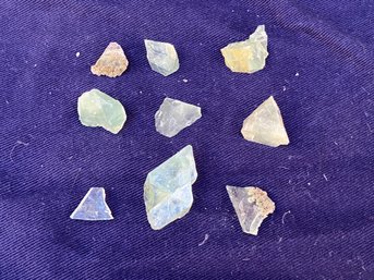 Lot Of Nine New Hampshire William Wise Mine Fluorite Specimens 0.5 Ounces Total Weight