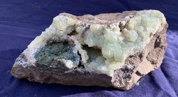 Green On White Stilbite Specimen 1 Pound 1 Ounce