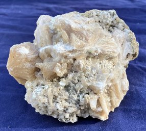 Stilbite Crystal Cluster With Yellow Sulfides Specimen 1 Pound 1 Ounce